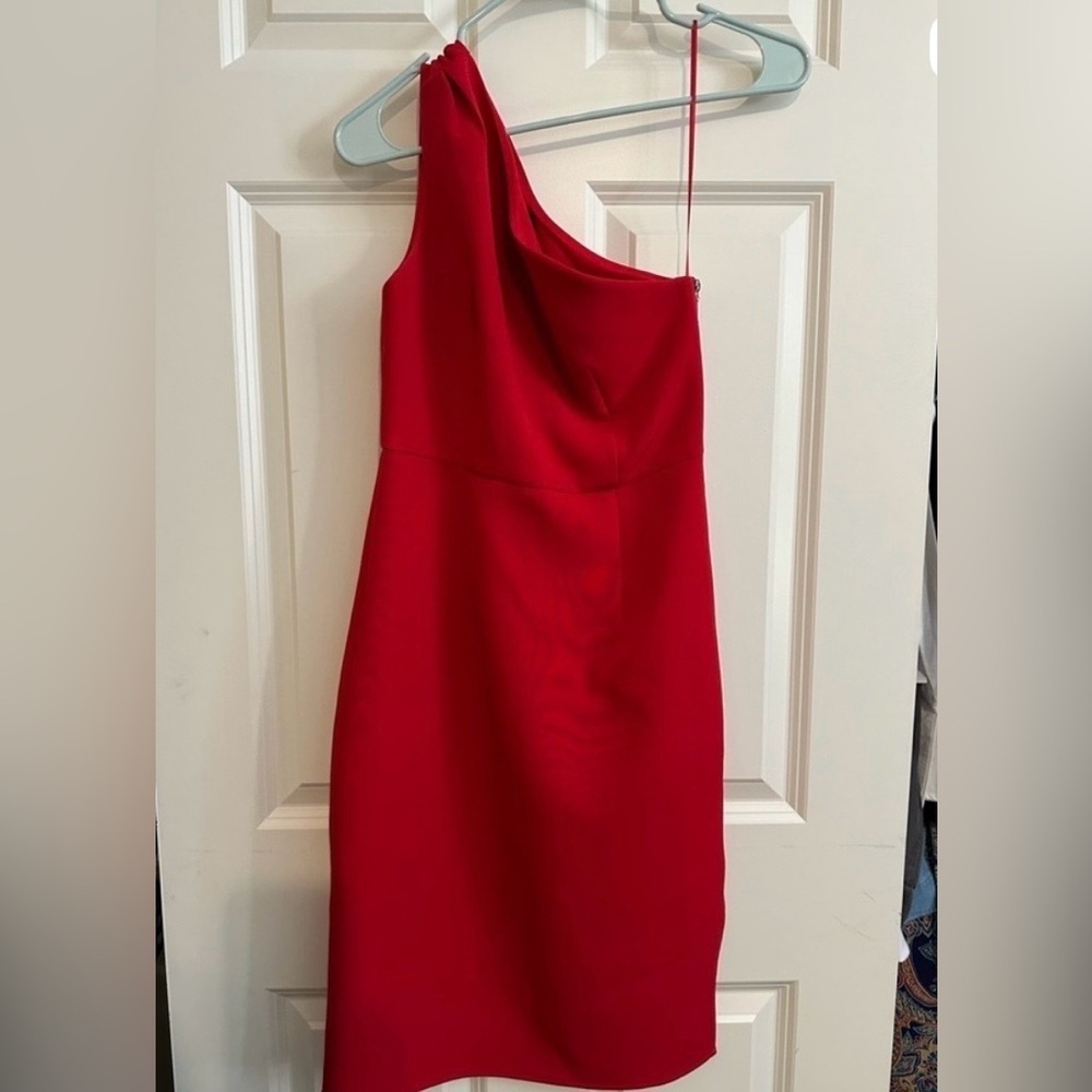 Express Red One-Shoulder Dress